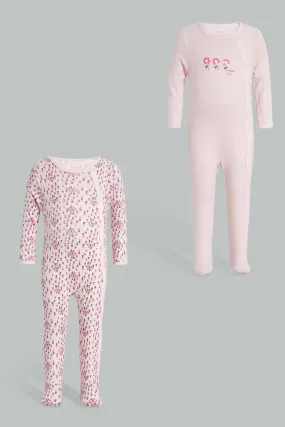 Pink Floral Sleepsuit Set (2 Piece)