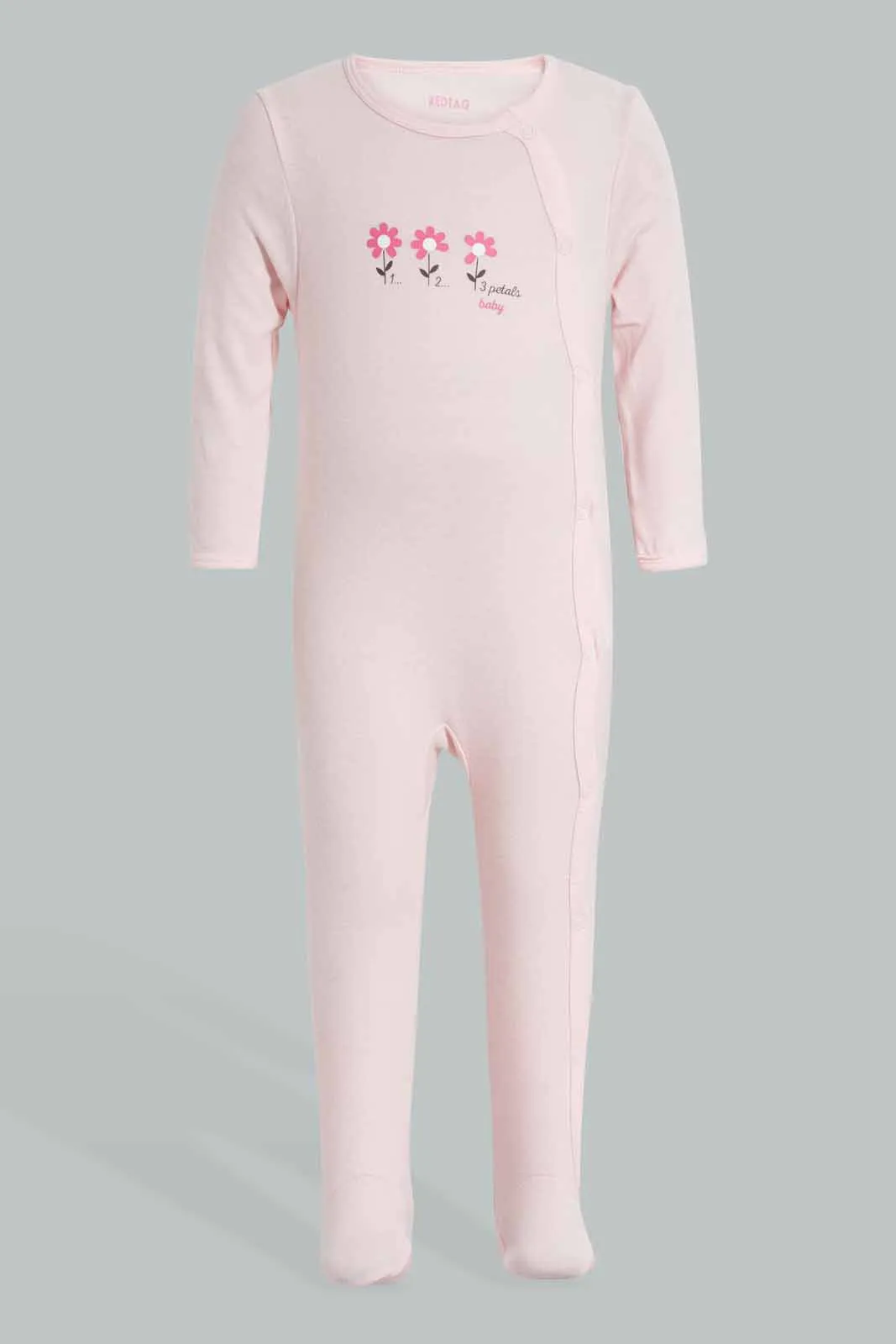 Pink Floral Sleepsuit Set (2 Piece)
