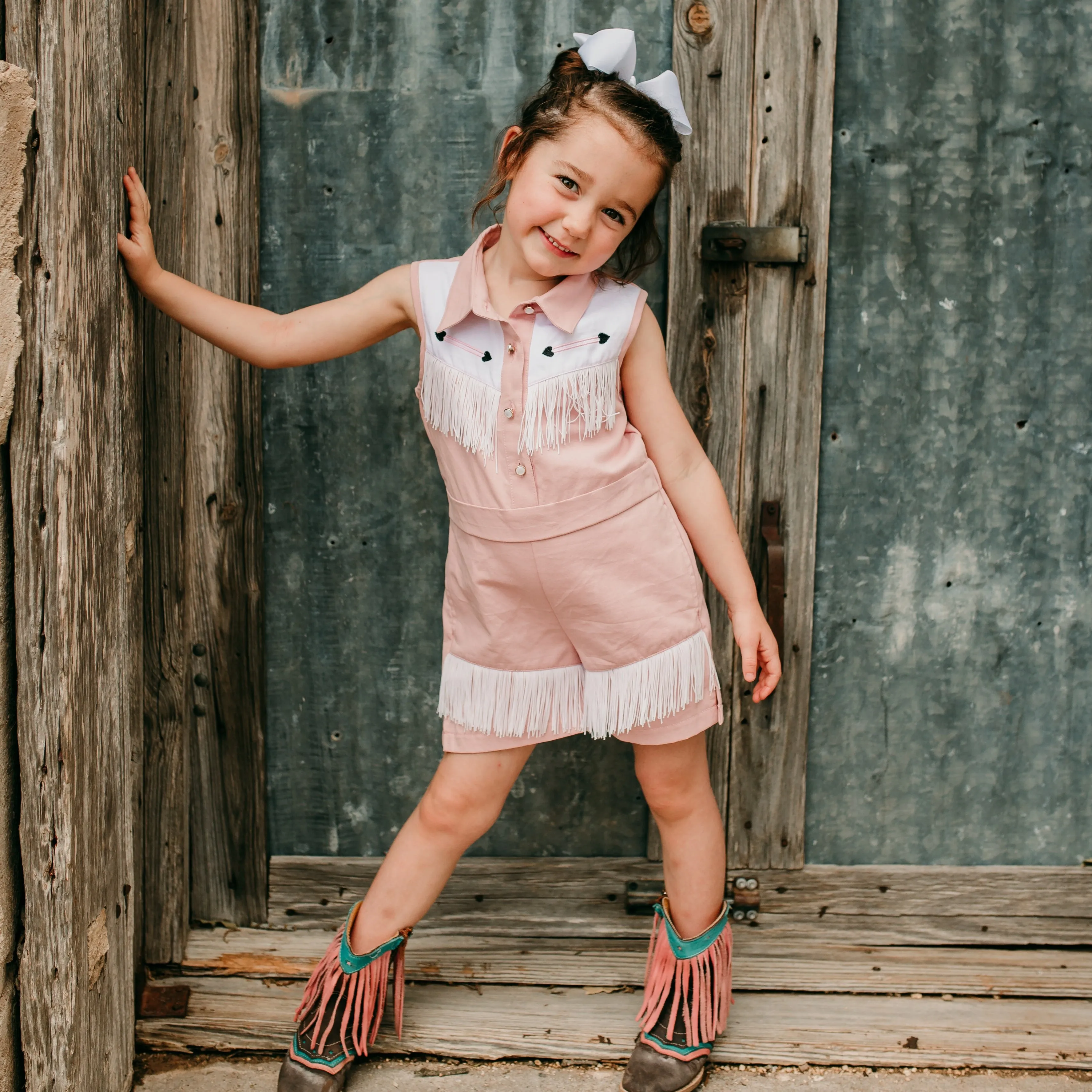 Pink Vintage Romper Baby (0-18M)