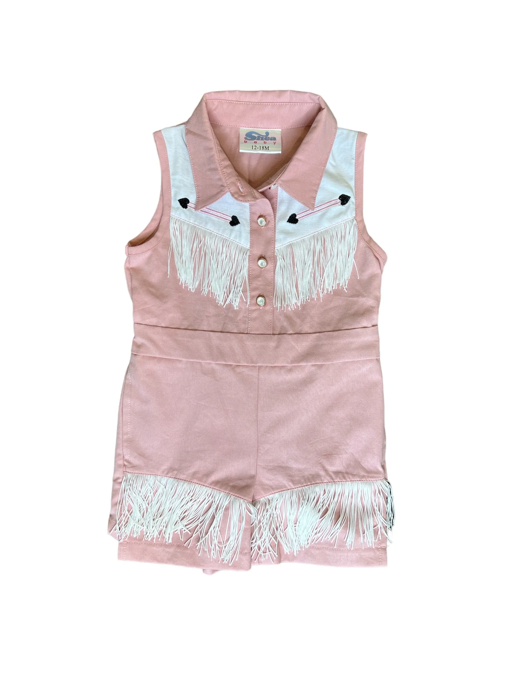 Pink Vintage Romper Baby (0-18M)