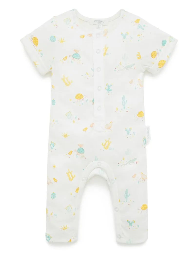 Purebaby Desert Friends Growsuit - Desert Friends Print