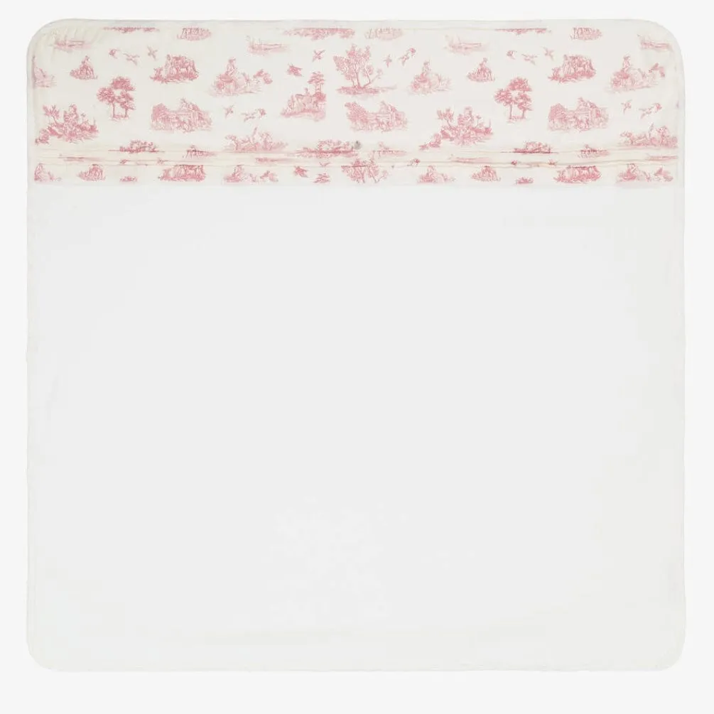 PURETÉ - Velour Toile De Jouy Three Piece Baby Layette Set - Pink