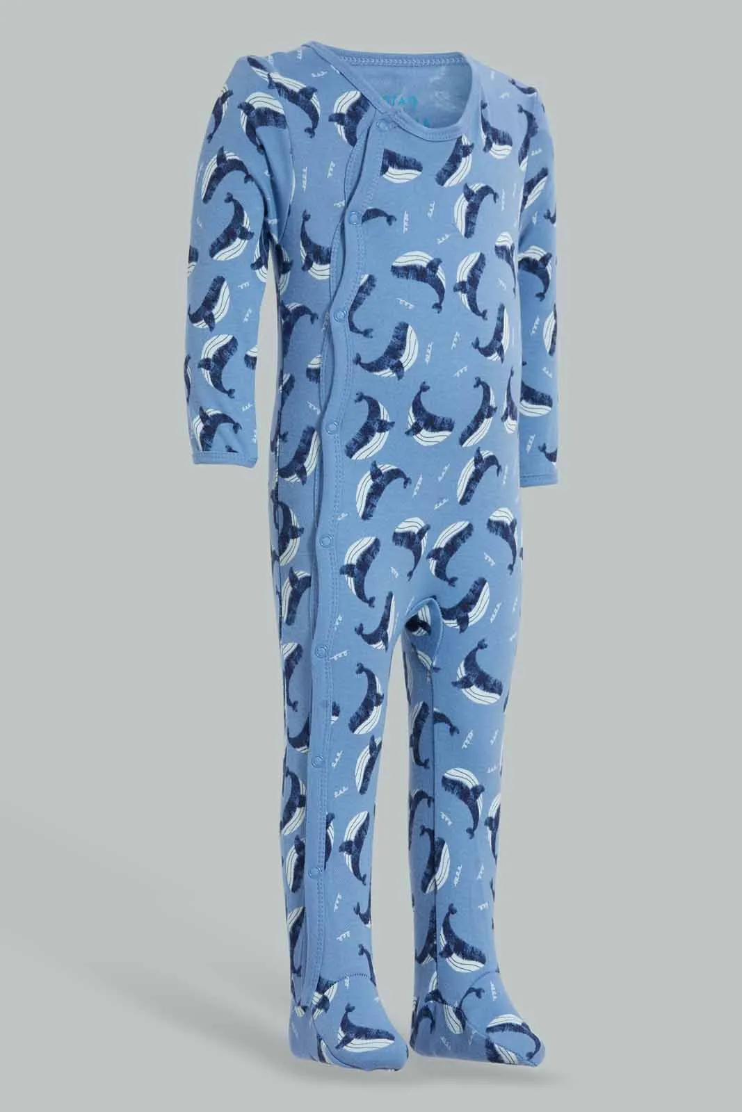 Red And Blue Whale Romper Set (2 Piece)