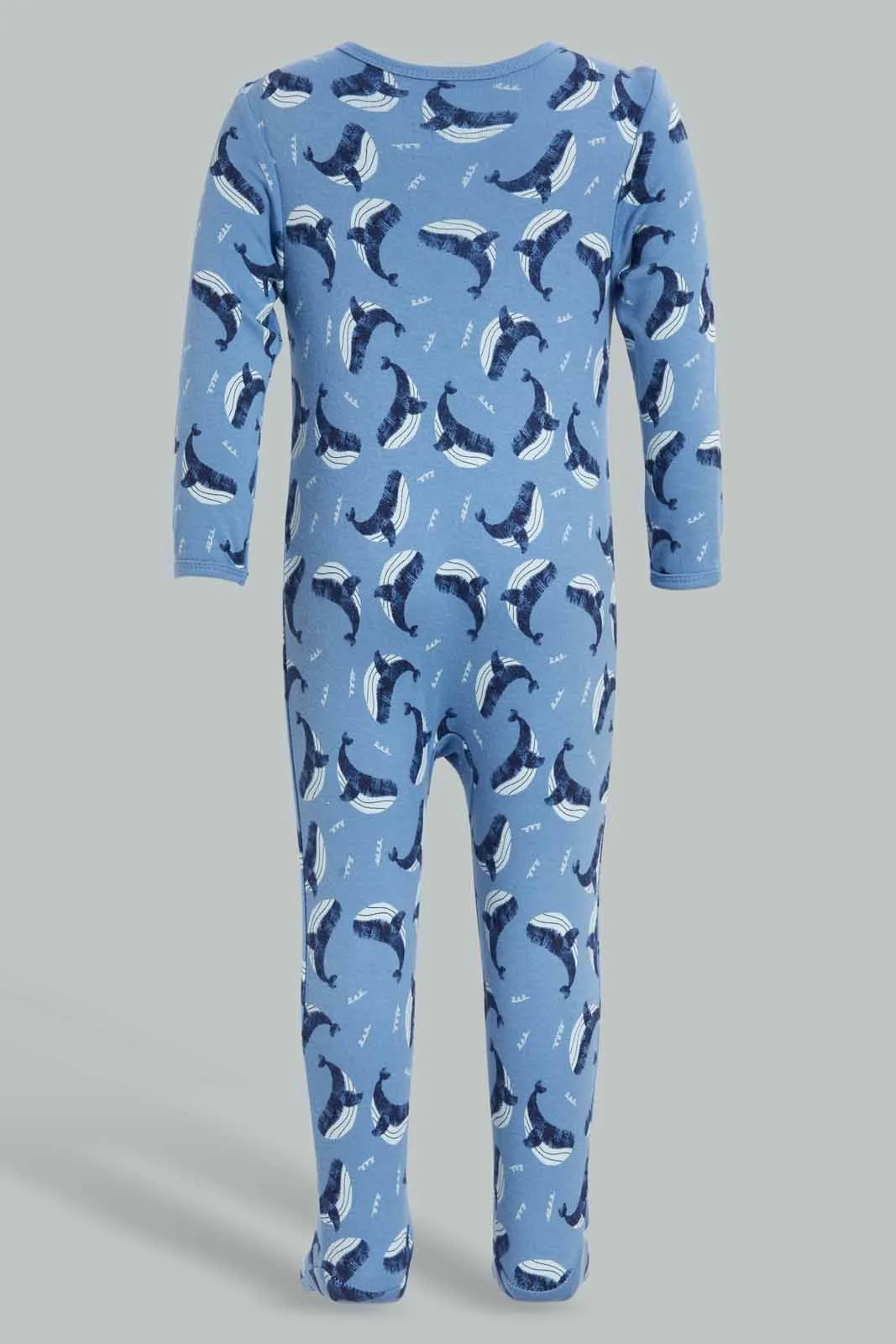 Red And Blue Whale Romper Set (2 Piece)
