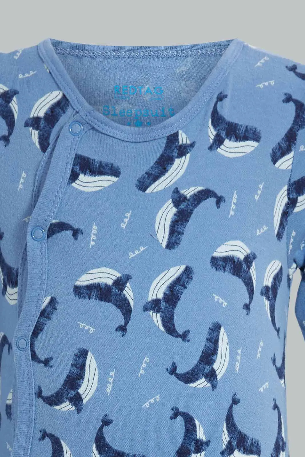 Red And Blue Whale Romper Set (2 Piece)