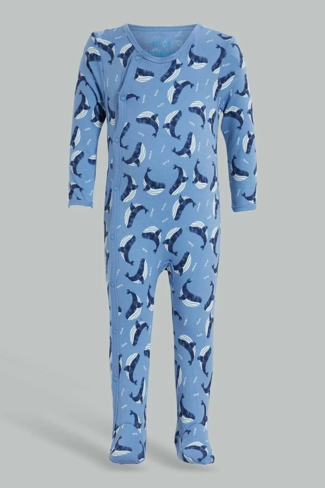 Red And Blue Whale Romper Set (2 Piece)