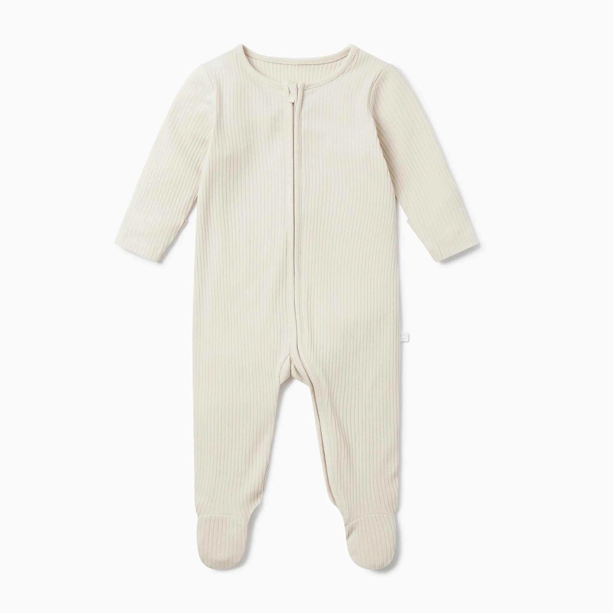 Ribbed Clever Zip Footed Baby Pajamas