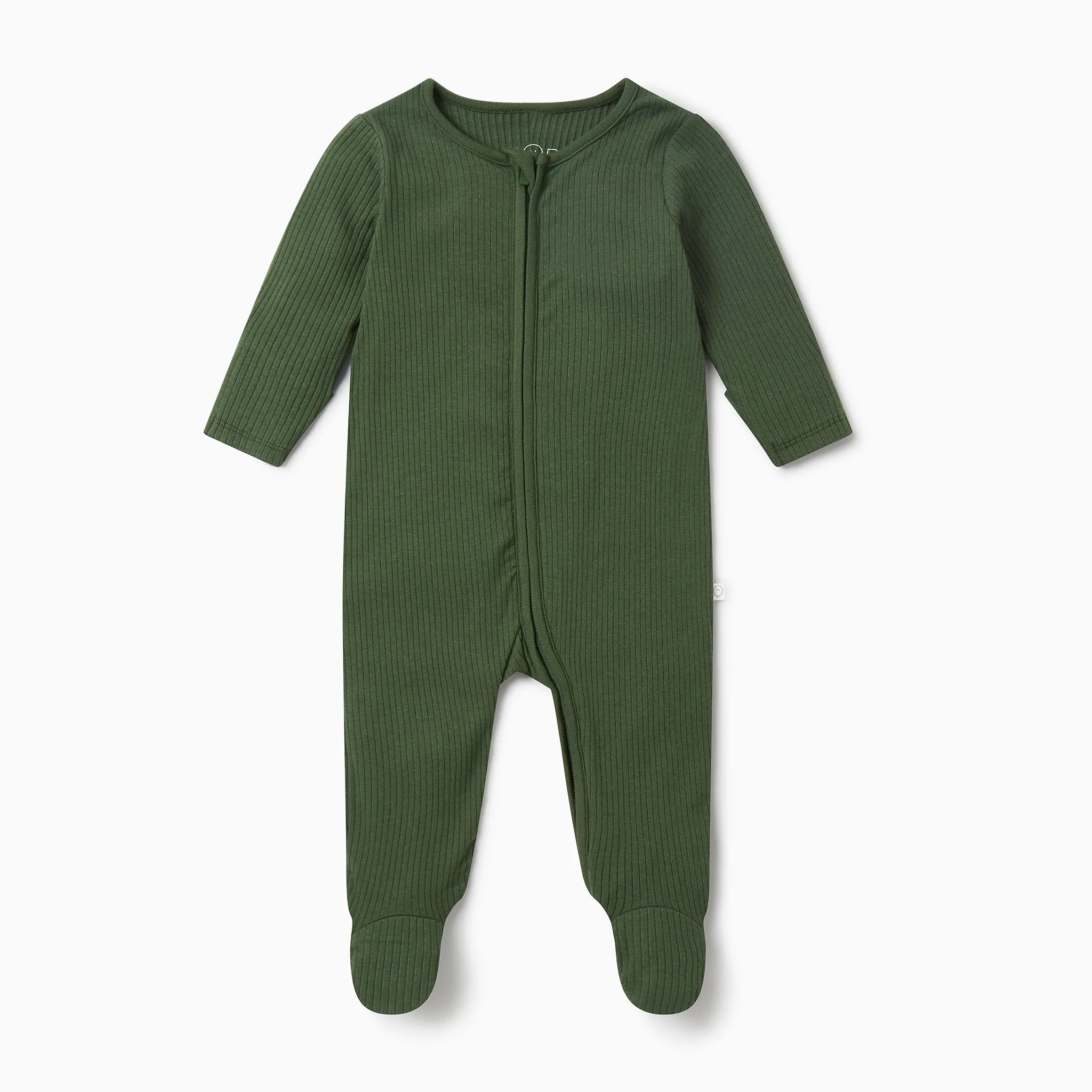 Ribbed Clever Zip Footed Baby Pajamas