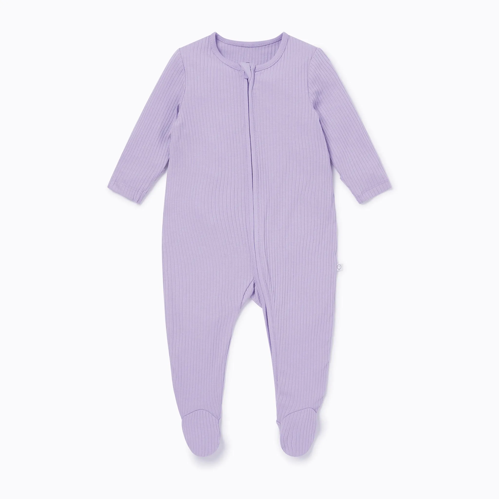 Ribbed Clever Zip Footed Baby Pajamas