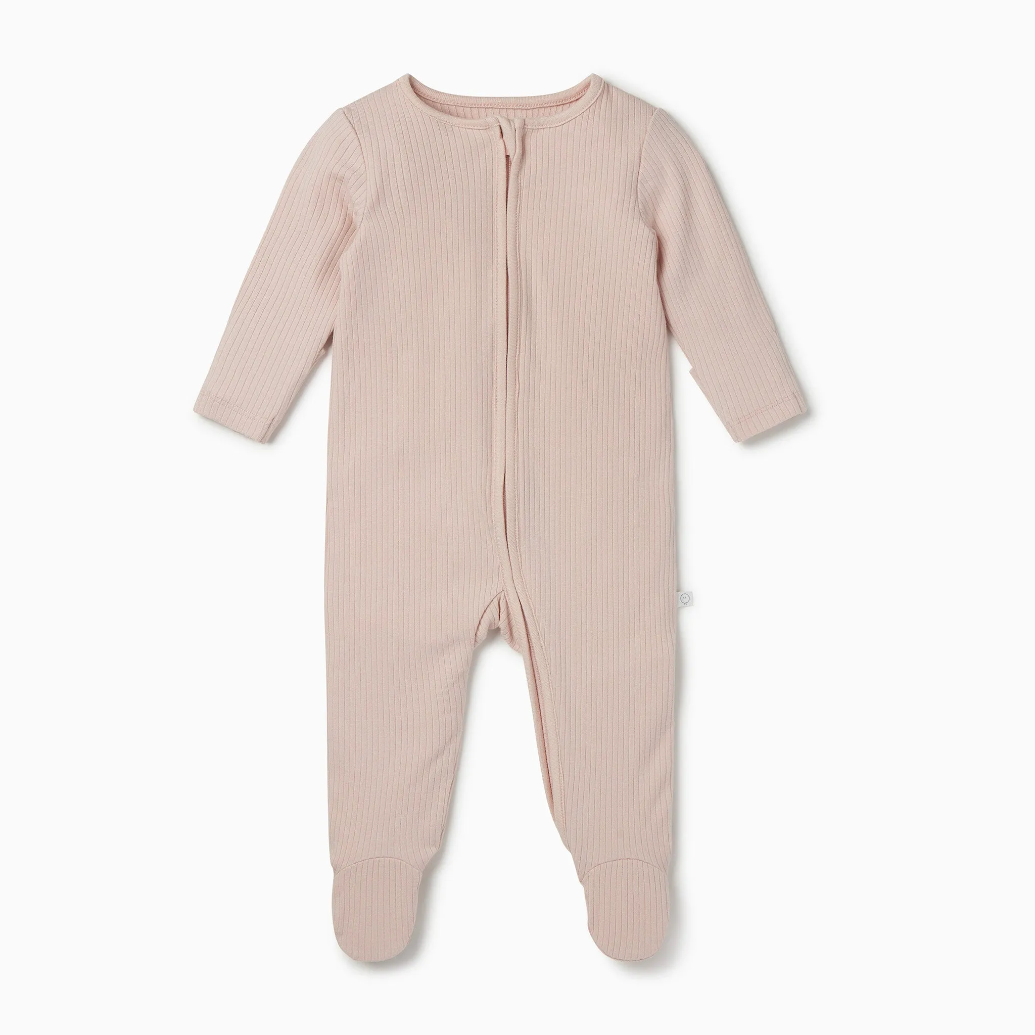 Ribbed Clever Zip Footed Baby Pajamas