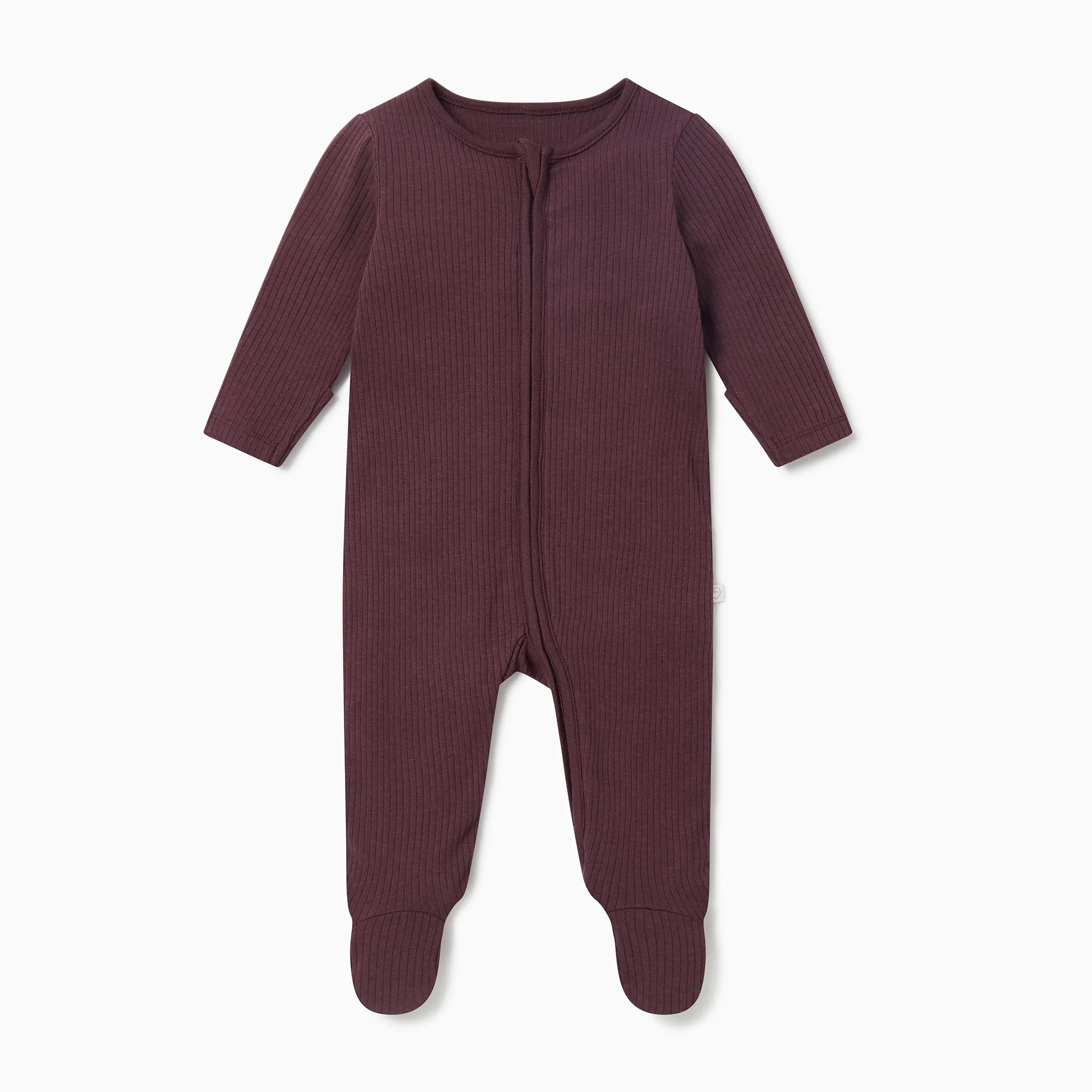 Ribbed Clever Zip Footed Baby Pajamas