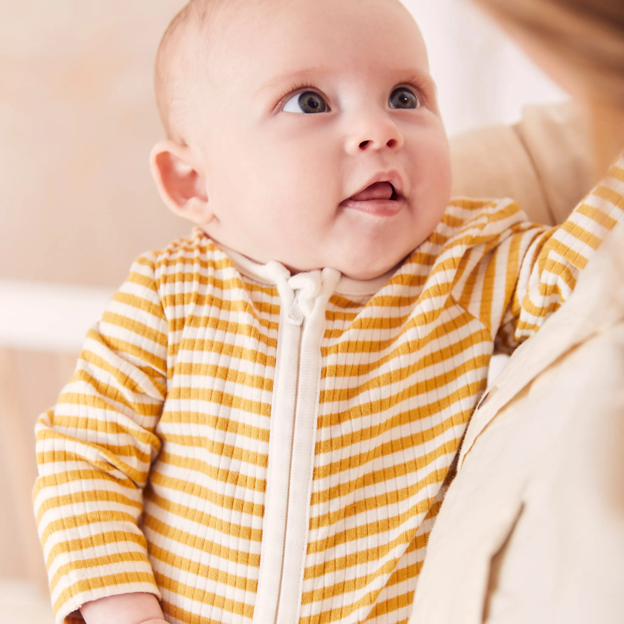 Safari Ribbed Clever Zip Sleepsuit 4 Pack