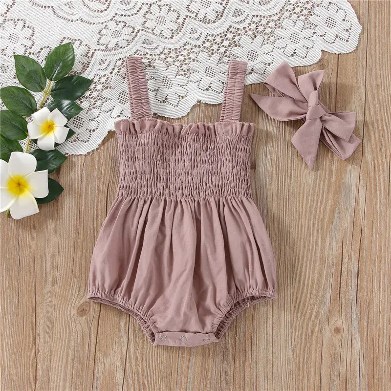 Sally Summer Baby Romper and Headband