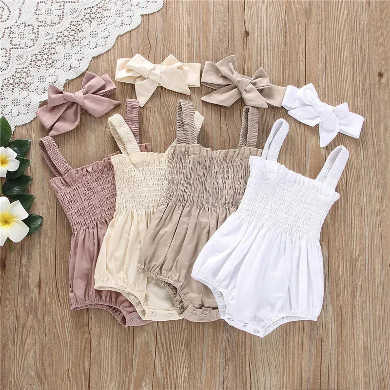 Sally Summer Baby Romper and Headband