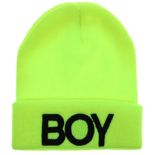 Sidiou Group Hats for  Kids Letter Beanie Baby Caps Ski Knitted Woolen Baby Accessories