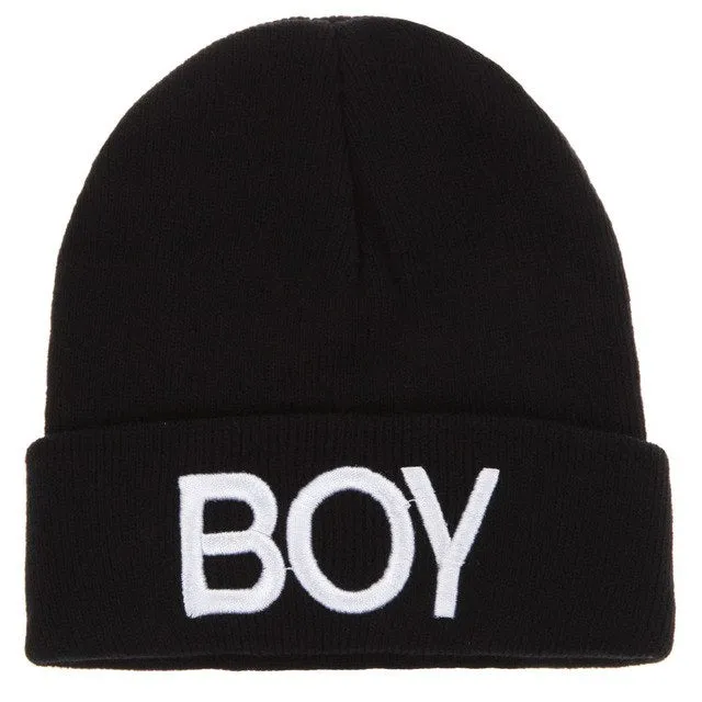 Sidiou Group Hats for  Kids Letter Beanie Baby Caps Ski Knitted Woolen Baby Accessories