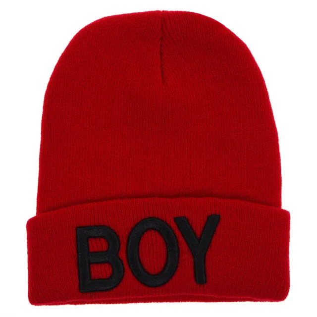 Sidiou Group Hats for  Kids Letter Beanie Baby Caps Ski Knitted Woolen Baby Accessories