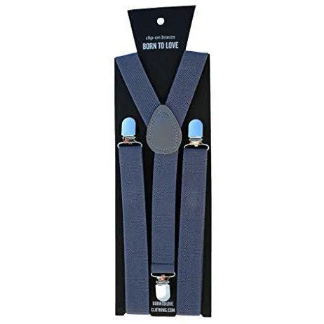 Skulls Stripes Checkered Clip on Kids Suspenders 4 YRS and Up