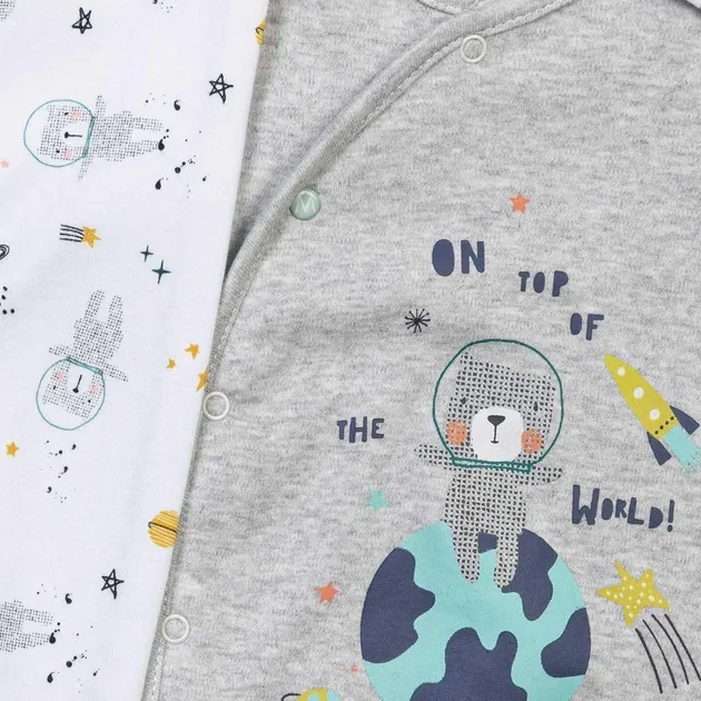 Sleepsuit Set (2 Sleepsuits) - Space Dog