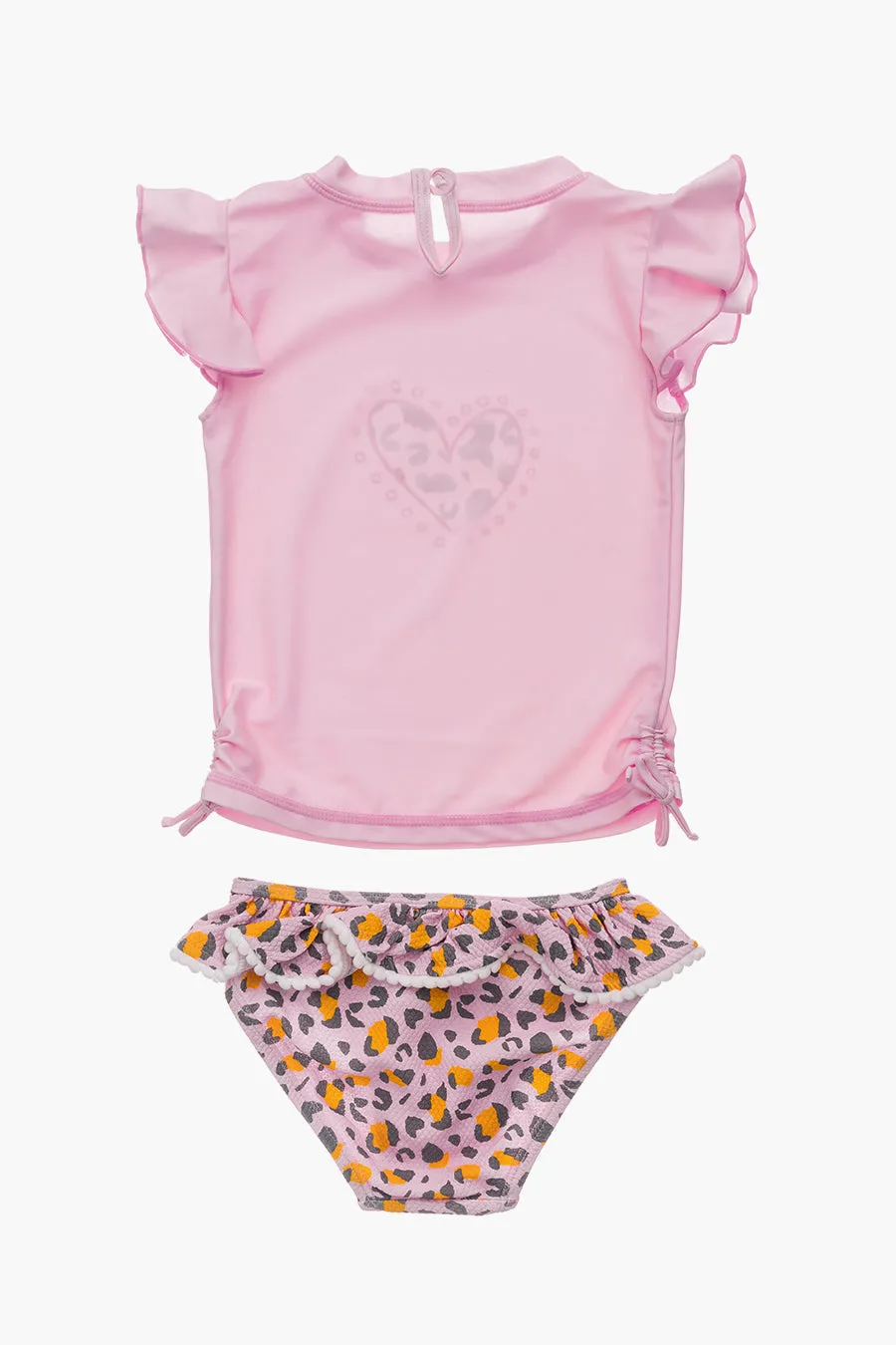 Snapper Rock Leopard Love Ruffle Baby Swim Set