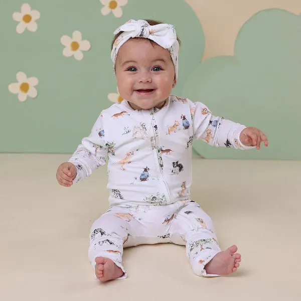 SNUGGLE HUNNY Dog Park Organic Snugglesuit Convertible Romper