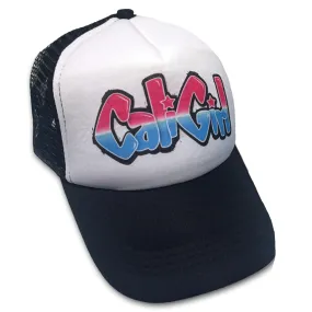 Sol Baby Cali Girl Graffiti Black Trucker Hat