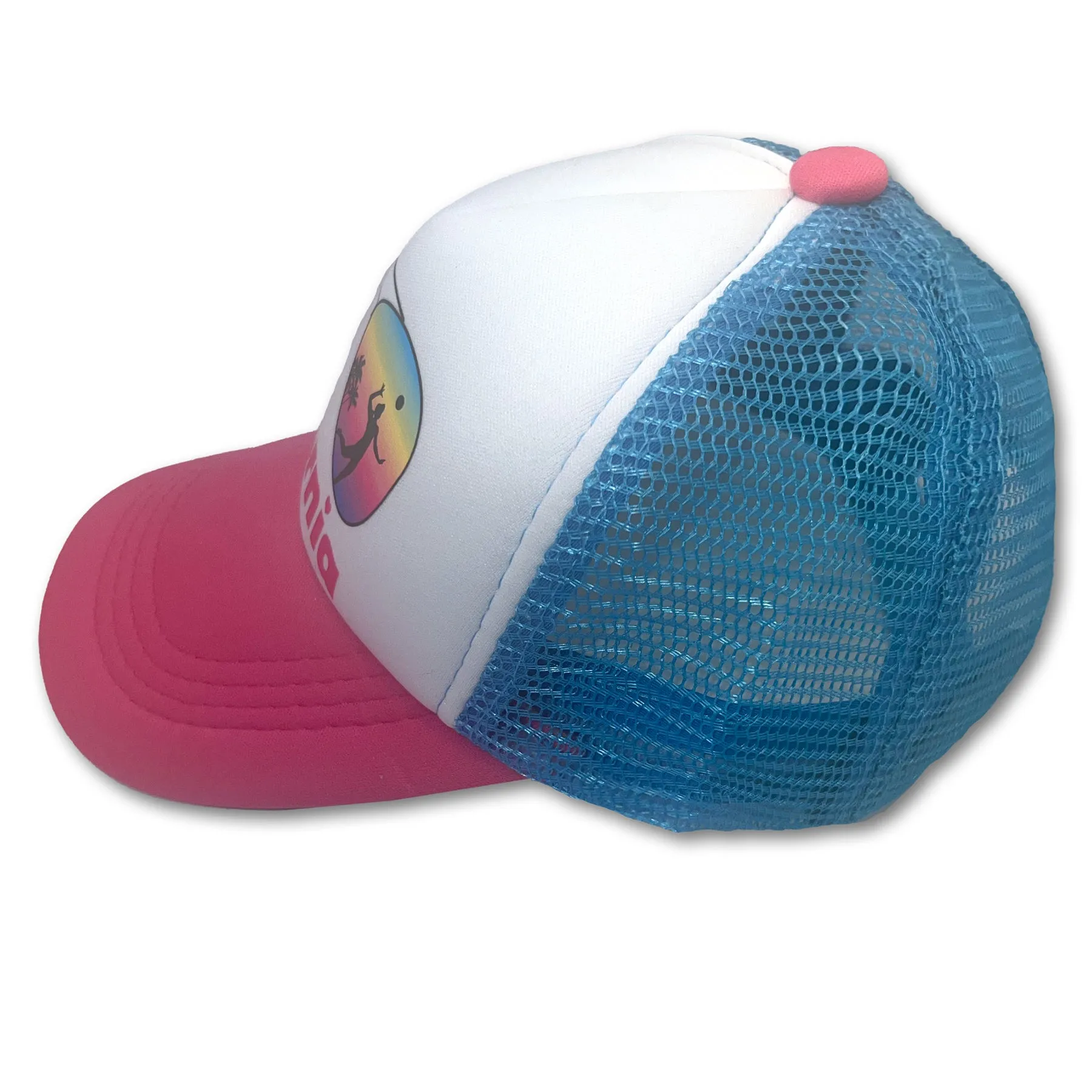 Sol Baby California Shades Volleyball Sunset Snapback Mesh Trucker Hat - Beach Baseball Cap for Infants, Toddlers & Youths