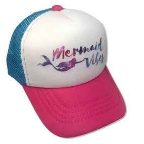 Sol Baby Mermaid Vibes Aqua Pink Trucker Hat