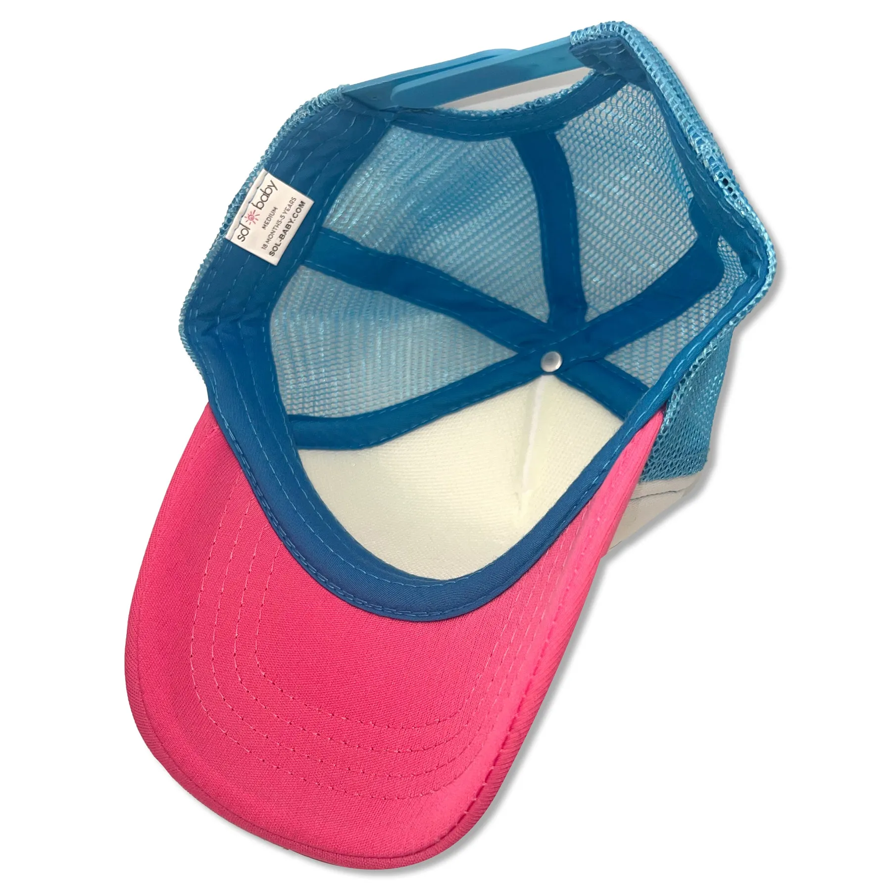 Sol Baby Mermaid Vibes Aqua Pink Trucker Hat