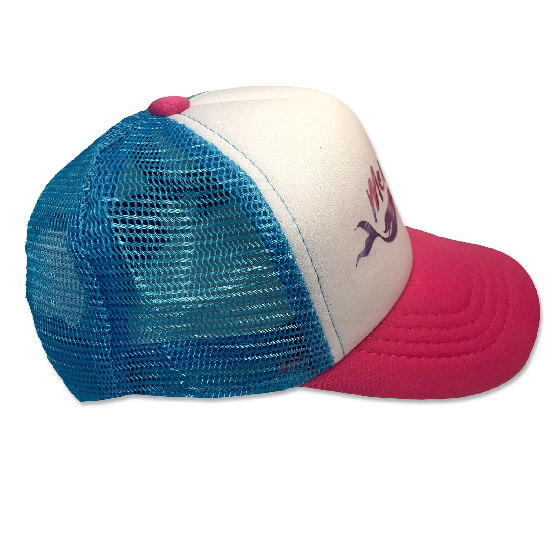 Sol Baby Mermaid Vibes Aqua Pink Trucker Hat