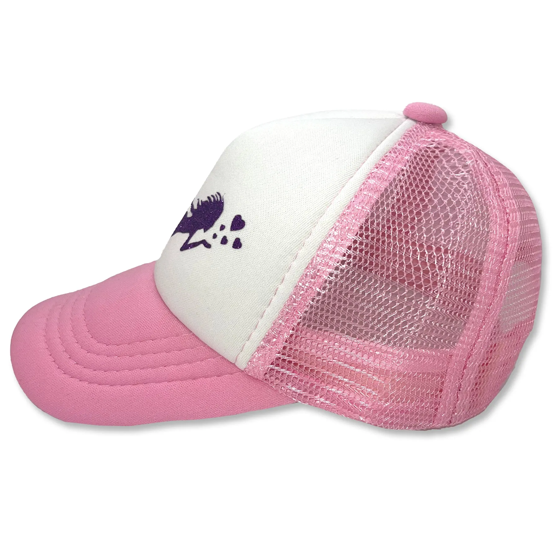 Sol Baby Purple Glitter Mermaid Pink Trucker Hat