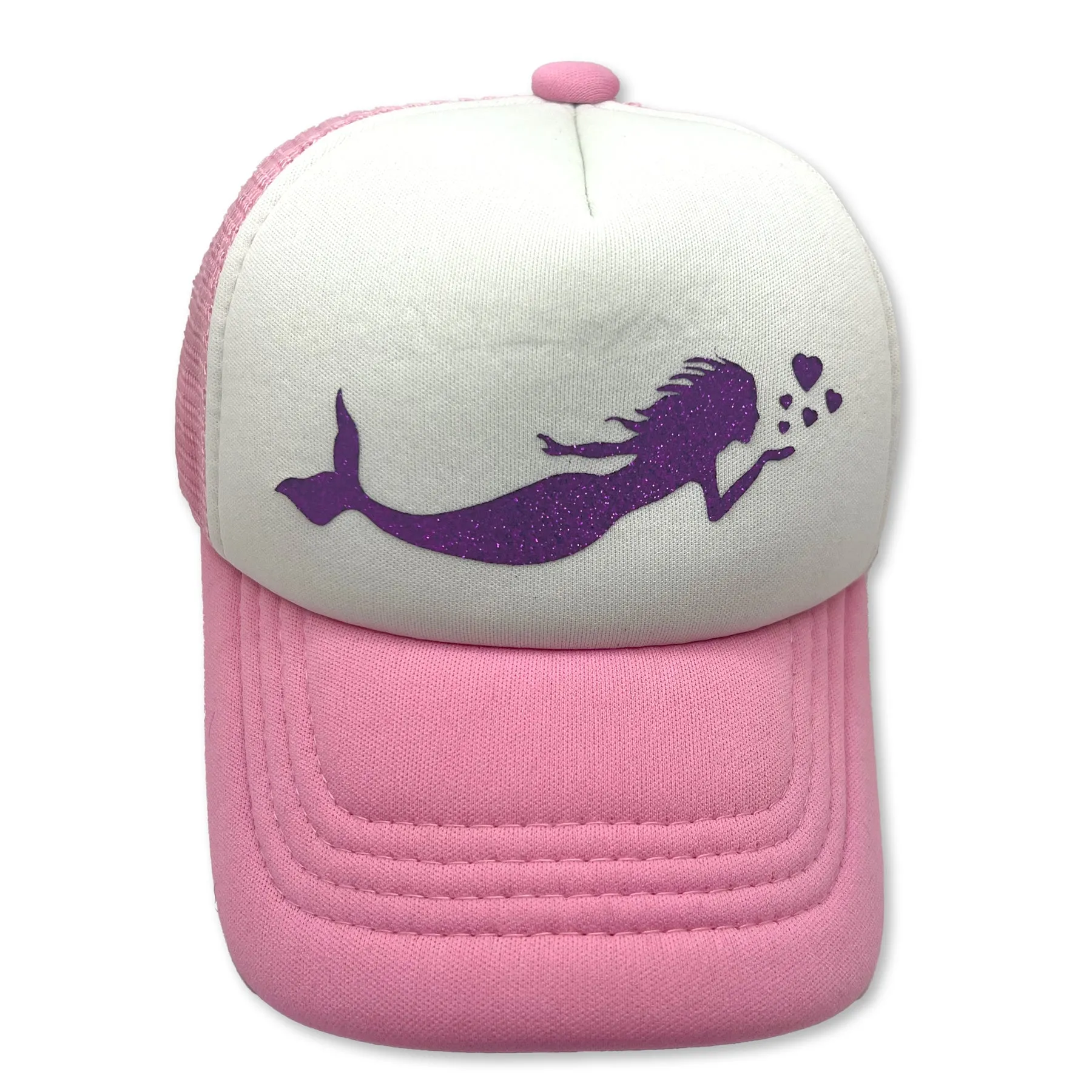 Sol Baby Purple Glitter Mermaid Pink Trucker Hat