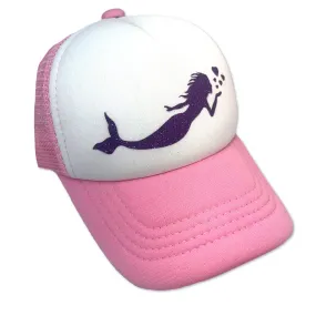 Sol Baby Purple Glitter Mermaid Pink Trucker Hat
