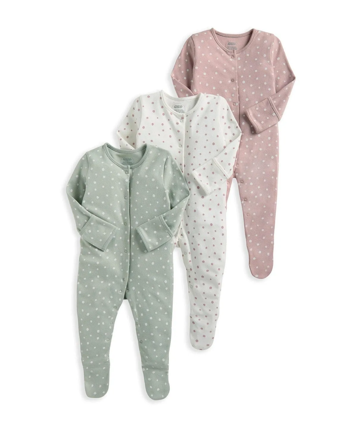 Spotty Sleepsuits Pack of 3