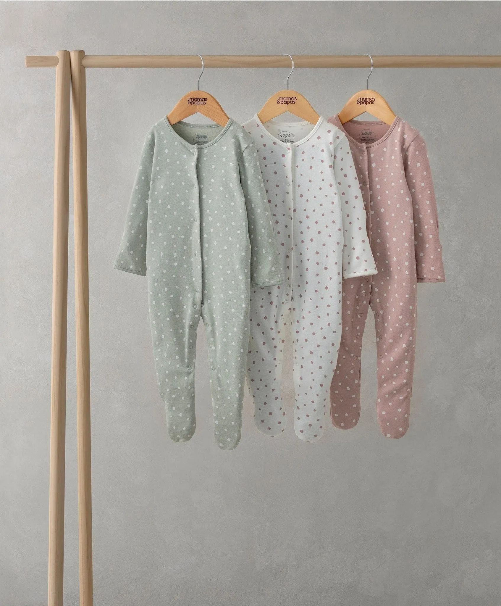 Spotty Sleepsuits Pack of 3