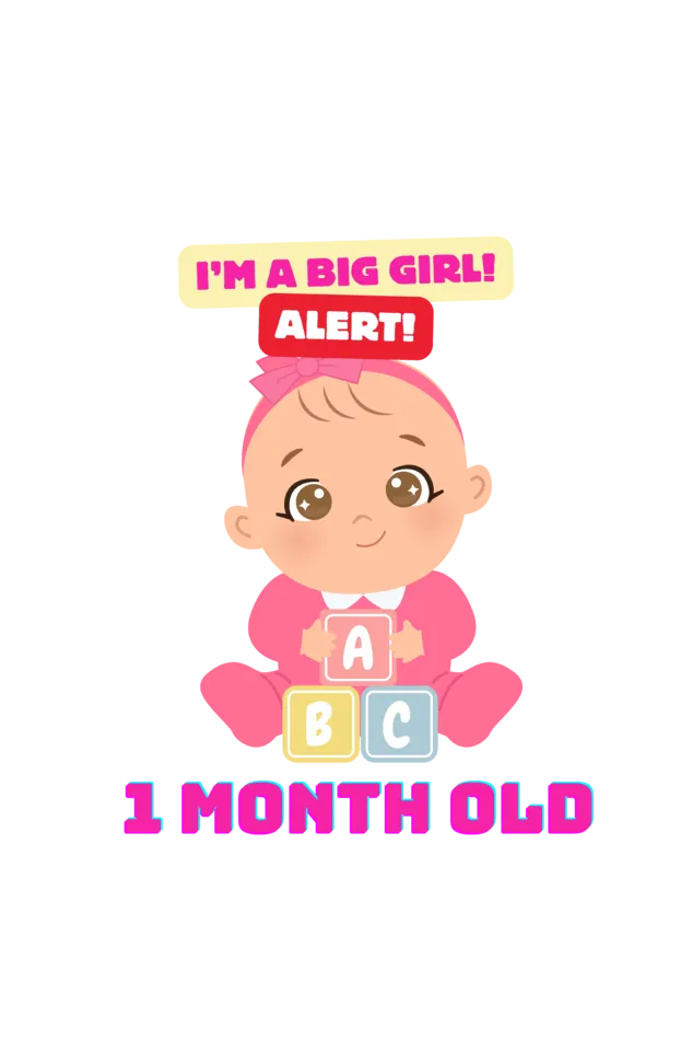 Tiny Bundle of Joy: Celebrating 1 Month of Sweetness of Your Baby Girl! (Desgin 2)