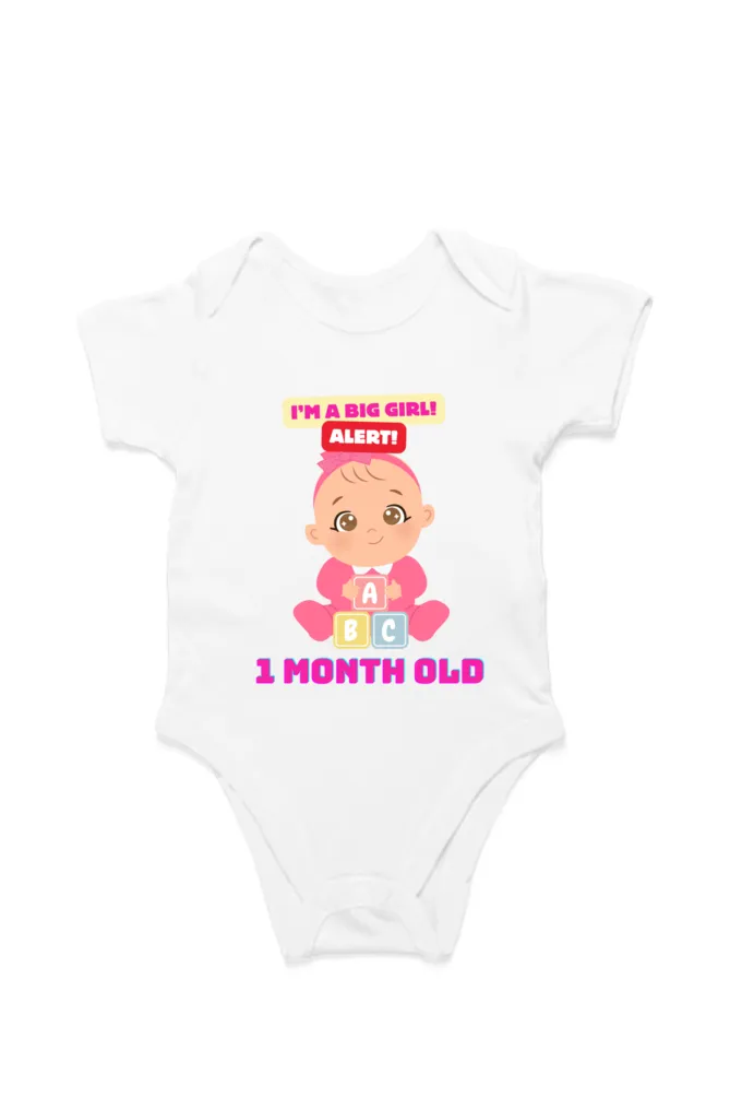 Tiny Bundle of Joy: Celebrating 1 Month of Sweetness of Your Baby Girl! (Desgin 2)