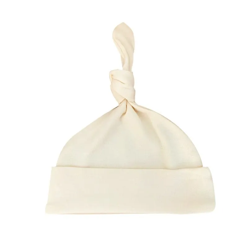 Top Knotted Organic Cotton Baby Beanies