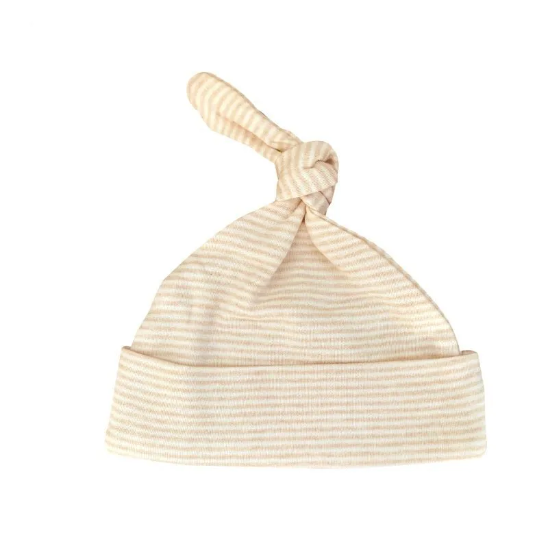 Top Knotted Organic Cotton Baby Beanies