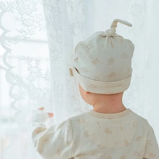 Top Knotted Organic Cotton Baby Beanies