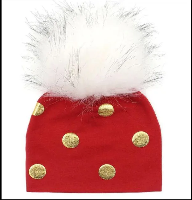 Unisex Baby Faux Pompom Warm Winter Cotton Hats