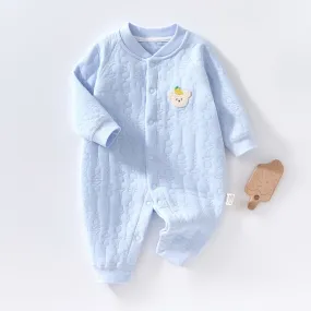 Unisex winter cotton thickened cartoon onesie Spring and winter baby cotton padded warm cotton jacket