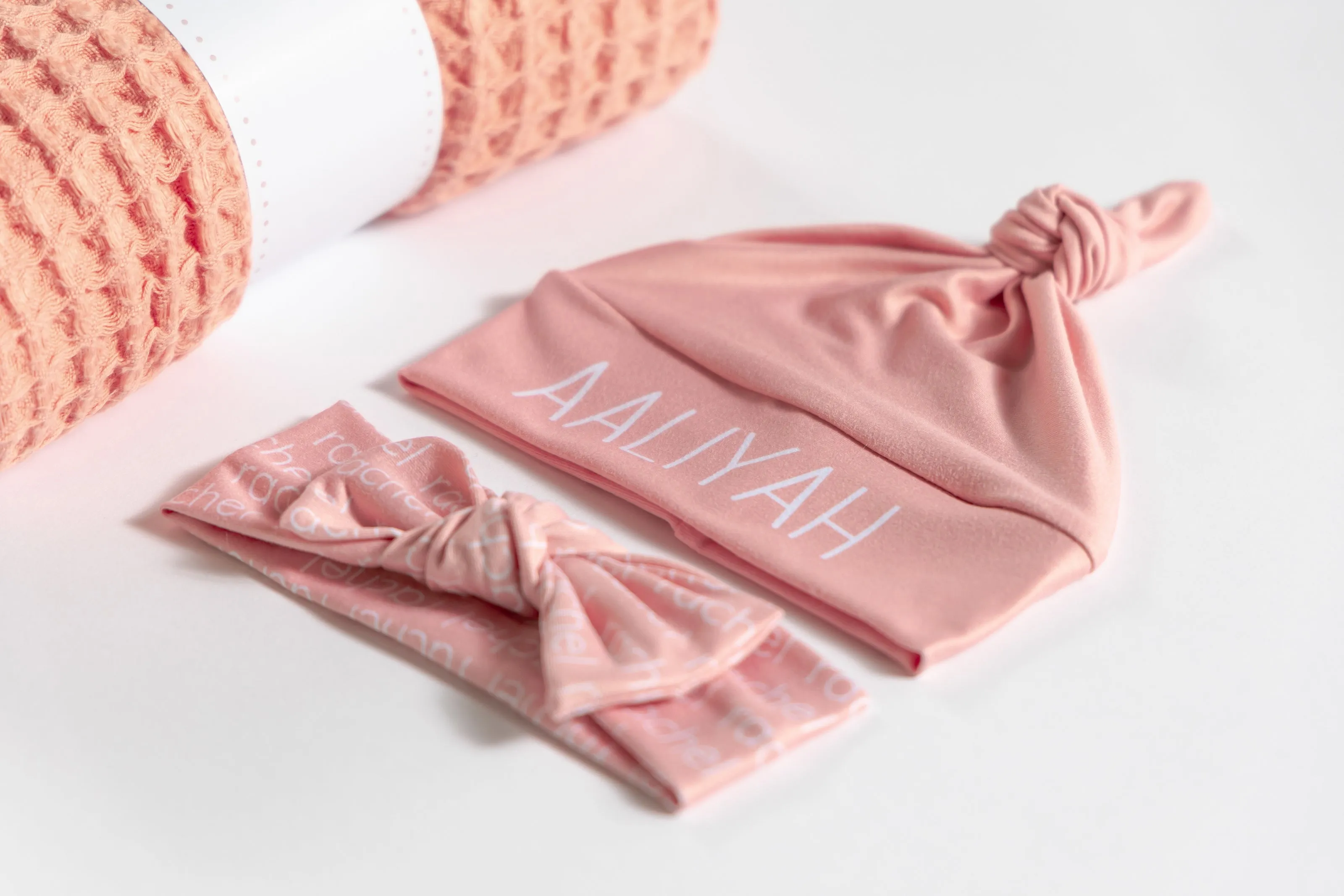 Waffle Blanket Set - Apricot