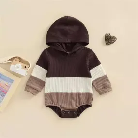 Waffle Hooded Baby Bodysuit
