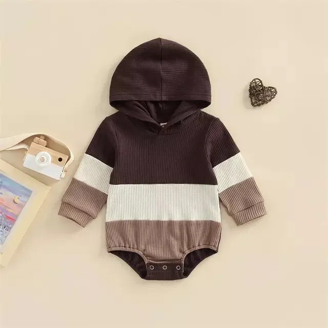 Waffle Hooded Baby Bodysuit