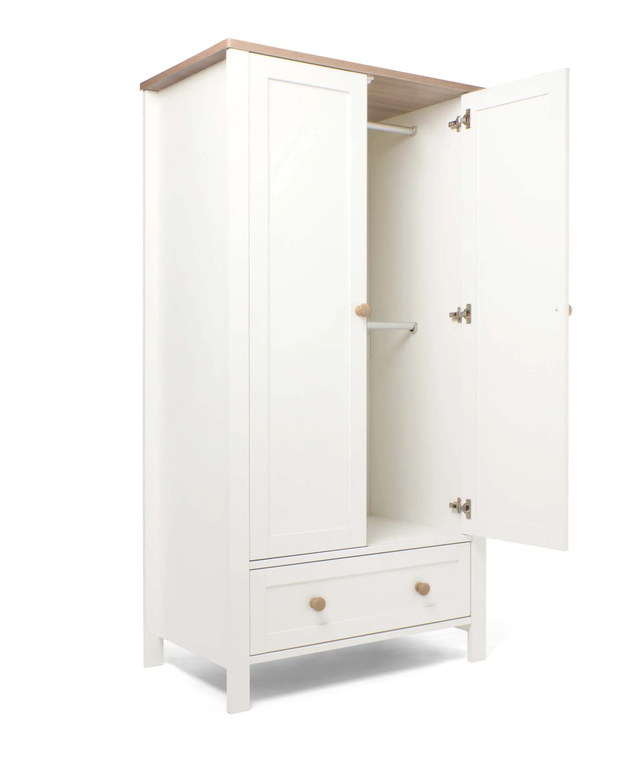 Wedmore Nursery Wardrobe - White/Natural