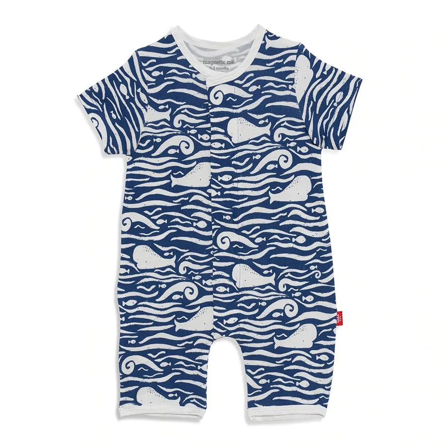 Whale Hello There Modal Magnetic Romper