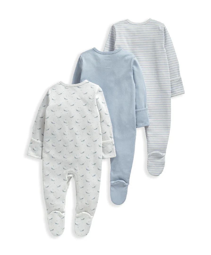 Whales Sleepsuits ( 3 Pack )