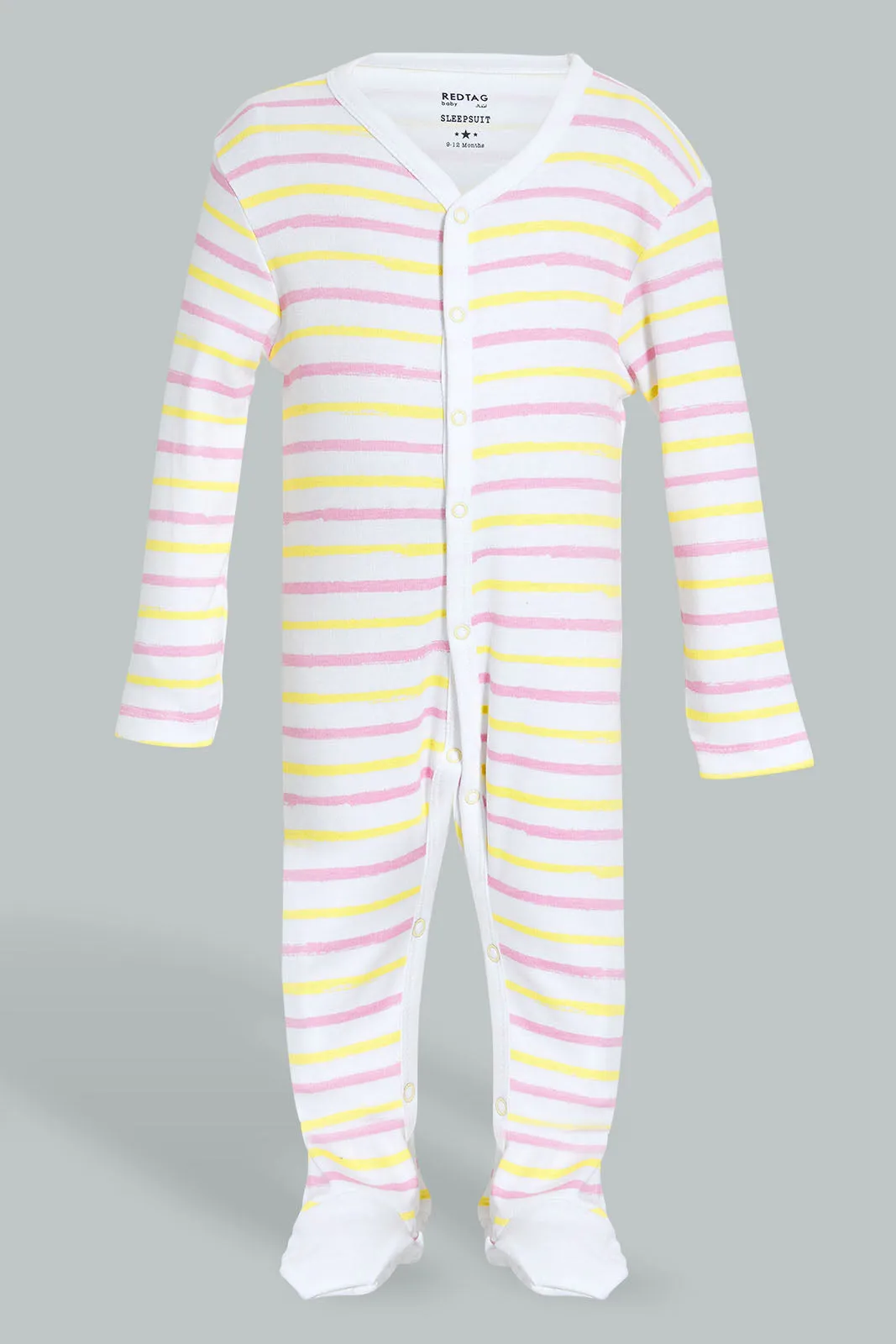 White And Mint Printed Sleepsuit Set (3 Piece)