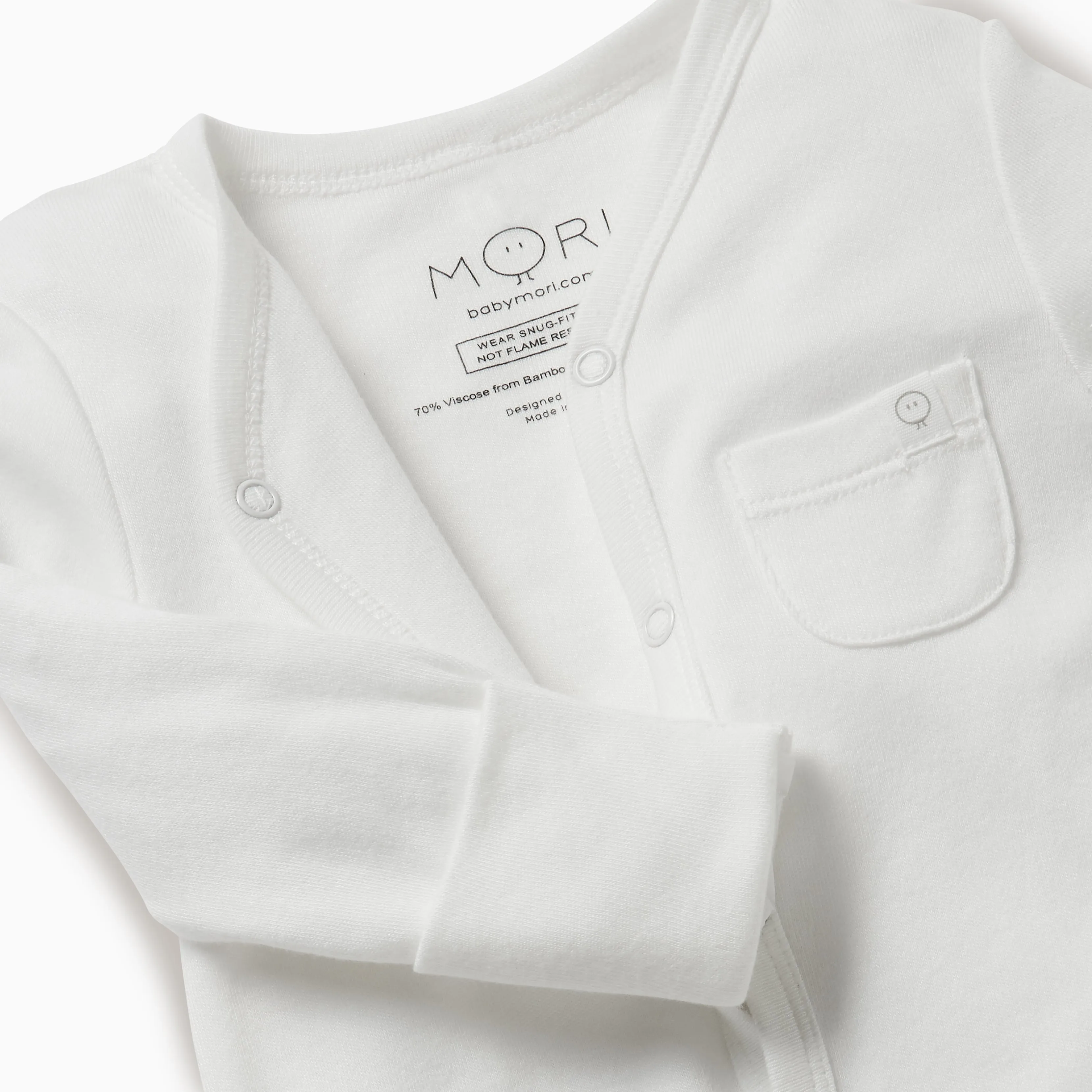 White Front Opening Sleepsuit